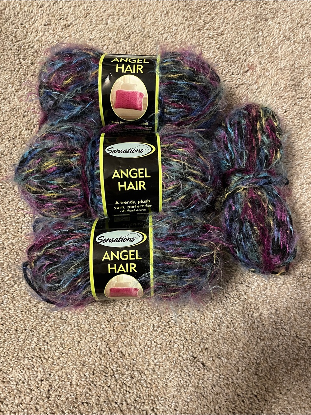 Multi color sensations angle hair yarn bundle
